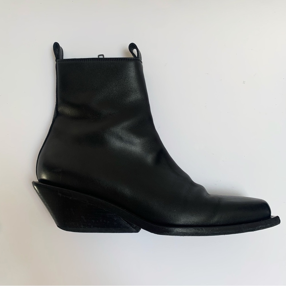Ann Demeulemeester black leather ankle boots